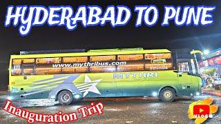 HYDERABAD TO PUNE BUS JOURNEY | MYTHRI TRAVELS AC SLEEPER BUS | TELUGU BUS VLOG ️