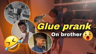 Glue prank on my brother  | Marathi vlog ️