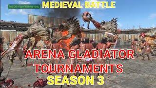 #fallout4 GLADIATOR ARENA BATTLES SEASON 3 OF TOURNAMENT HAND TO HAND MELEE FIGHTING UNTIL 1TEAMLEFT