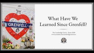 What Have We Learned Since Grenfell? | Panel | Cambridge Union Online