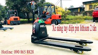 Xe nâng tay điện lithium 2 tấn - Xe nâng tay điện Heli CBD20J-Li2