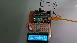 Arduino: Display Gmail messages on LCD with Python!