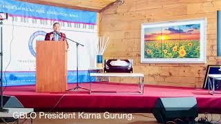 GBLO President Karna Gurung Addressing BAMA honorary event on April 16,2022 in Kentuky.