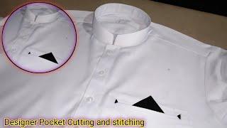 Double Welt Pocket Cutting and stitching | Designer front Pocket Stitching Tutorial Mr Tailor Master