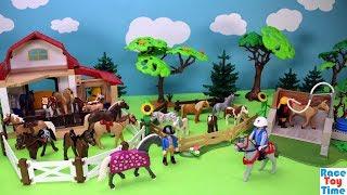 Playmobil Horse Washing Station and Pony Barn Playset - Buid and Play Fun Toys For Kids