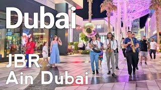 Dubai [4K] Amazing JBR, Ain Dubai Walking Tour 