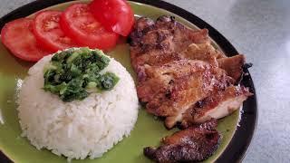 Asian Grilled Chicken Thighs and Rice