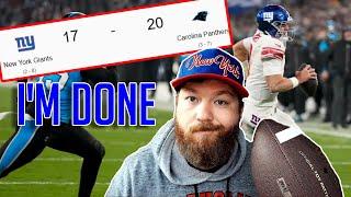 I'm Done With The Daniel Jones Era. Giants vs Panthers Reaction and Highlights Rant