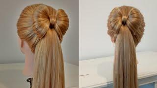 Прическа- Бант. Теперь еще проще..Hairstyle -BOW.