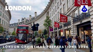 London Autumn Walk   Oxford Street  Christmas Preparation 2024 | Central London Walking Tour