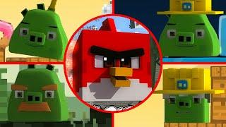 Angry Birds Minecraft - All Bosses (Boss Fight)