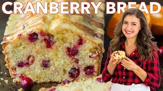 Cranberry Bread with Orange Glaze