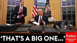 BREAKING NEWS: Trump Speaks To Reporters As He Signs Multiple Executive Orders For Nearly An Hour