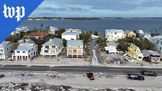 Drone video shows Milton damage on Anna Maria Island, Fla.