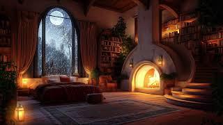 Thunderstorm Sounds, Crackling Fireplace and Rain Sounds in this Cozy Atypical Castle Room