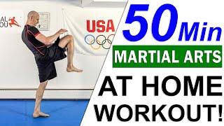 50 Minute Martial Arts Home Workout (No Equipment)