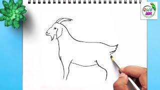 Easy Goat Drawing | How to Draw a Goat step by step Easy