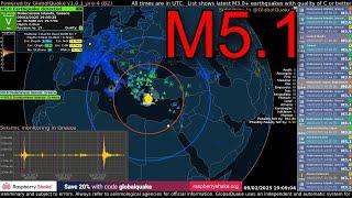 Another M5.1 Earthquake Strikes Greece, Santorini Swarm - February 9th, 2025