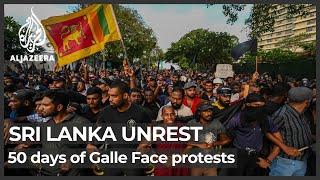 Sri Lanka protests: Demonstrators mark 50 days of struggle