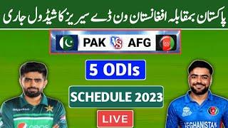 Pakistan vs Afghanistan ODI Schedule 2023 - Pak Tour Of Afg 5 ODIs Date & Time table Announced