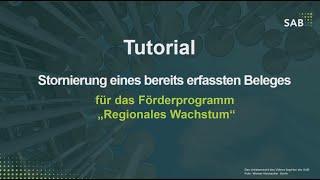 "Regionales Wachstum": Tutorial zur Stornierung erfasster Belege in der Belegliste