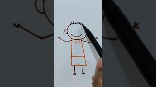 How to draw a cute baby | Easy drawing | doodle #art #shorts #shortsvideo #shortsfeed #harmonyarts