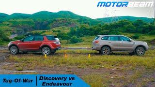 Ford Endeavour vs Land Rover Discovery Sport - Tug Of War | MotorBeam हिंदी