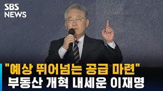 "예상 뛰어넘는 공급 마련" 부동산 개혁 내세운 이재명 / SBS