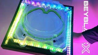 MULTICOLOR LIGHT-UP STADIUM SETUP! | Custom Glowing Beyblade X Stadium Build & Testing With Battes!