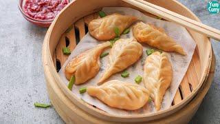 Veg Momos - Dumpling Recipe - How To Make Momos - Easy Momo Recipe