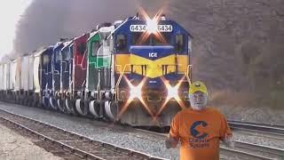 2 CSX Trains Racing! B&O Heritage Unit + CSXT Engine 999 Pull Big Train! Fast NS Train Amtrak + More