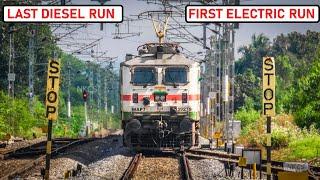 9 in 1 Diesel & Electric Action |  Signal Failure on Hubballi Line | Diesel to Electric Change