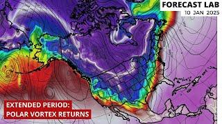 Fri 1/10/25 - US weather | Polar Vortex pattern to return in the US | New indications