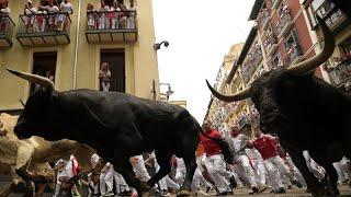 WATCH: Pamplona's bull run, a dangerous chase