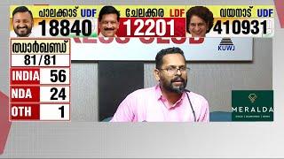 ജയിച്ചില്ലെങ്കിലും വോട്ട് വർധിപ്പിച്ച് LDF; ഉപതിരഞ്ഞെടുപ്പിനെ ത്രികോണ മത്സരമാക്കി പി സരിൻ