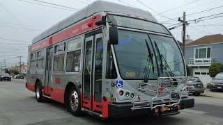 SF Muni 2022 ENC E-Z Rider II BRT HEV 30' #8552 on Route 66 Quintara