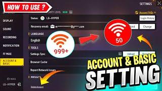 Account & Basic Setting Full Details | Free Fire Setting 2025