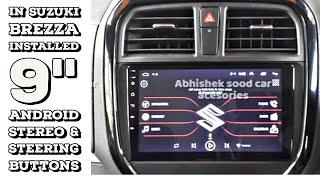 Brezza Upgrade with Steering buttons & Car Stereo #abhisheksoodcaraccessories #brezzamodified