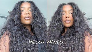 Straight to Curly EASIST V Part Wig Install Ft. Beauty Forever