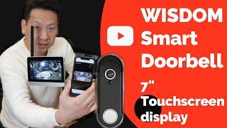 WISDOM Smart Video Doorbell with 7 touchscreen display Unboxing and review