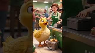 The little duck makes french fries for its young girl to eat.#shorts #cute #cuteanimals #duck