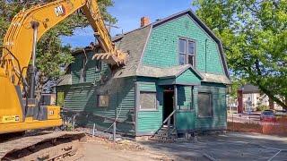 Big Ole House Demolished By a Big Ole Excavator