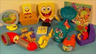 2014 NICKELODEON'S SPONGEBOB SQUAREPANTS SET OF 8 McDONALD'S HAPPY MEAL COLLECTION VIDEO REVIEW