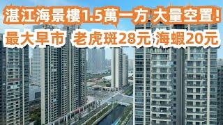 湛江最大早市！樓價！海景房無人買？1.5萬一平方！原因是什麼？4日3夜！酒店自助早餐！街拍！街景！舊城區！美食旅遊推薦！海鮮價格極便宜！海蝦20元！Canton Food Tour｜GuangZhou