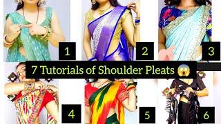 Shoulder Pleats बनाने के 7 सात सबसे आसान तरीके  How To Make Upper Pleats , Saree Draping Tutorial