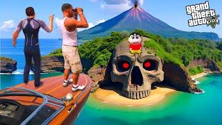 Franklin And Shinchan Visit The HORROR Island In GTA 5! | GTA 5 AVENGERS