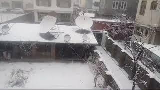 First snowfall of this season in Srinagar. People happy to welcome sheen.