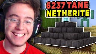 6237 Netherite'tan Piramit Yaptım! (Sınırsız Afk Netherite Farmı Yaptım!) | Minecraft Hardcore 8