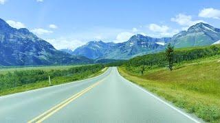 Scenic Drive in Waterton Lakes National Park Alberta Canada Road Trip