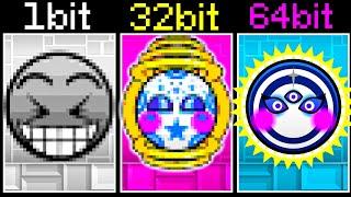 Custom Geometry Dash Faces but everytime more and more bits 19